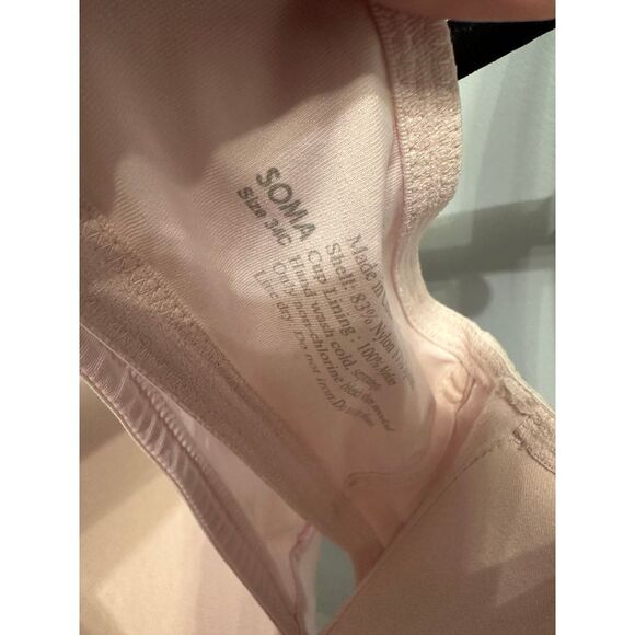 Soma Breast Cancer Awareness Underwore Bra Size 34C Baby Pink TShirt Bra - Picture 4 of 5